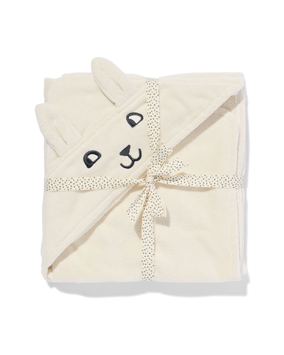 Zachte Baby Badcape met Beertje 80x80cm